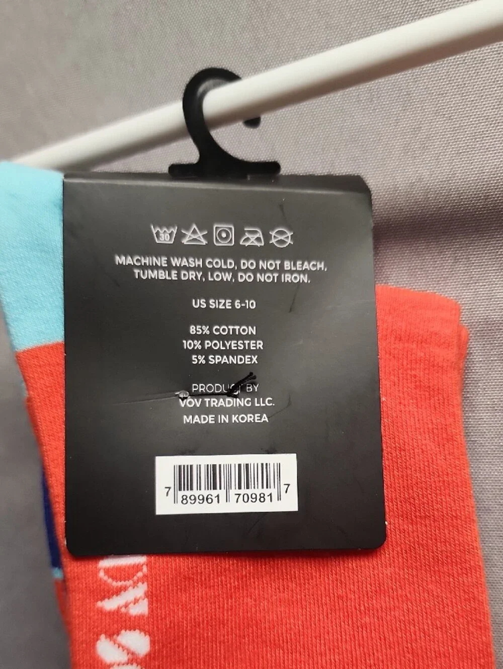 Women's VOV Sox Crew Socks - Coral, Blue & Aqua - How Are You?